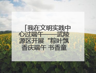 我在文明实践中心过端午——武陵源区开展“粽叶飘香庆端午 书香童趣迎六一”活动