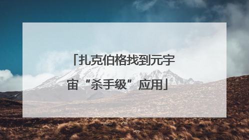 扎克伯格找到元宇宙“杀手级”应用