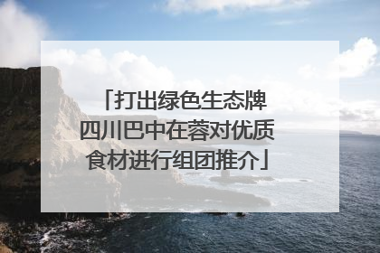 打出绿色生态牌 四川巴中在蓉对优质食材进行组团推介