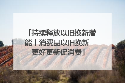 持续释放以旧换新潜能丨消费品以旧换新 更好更新促消费