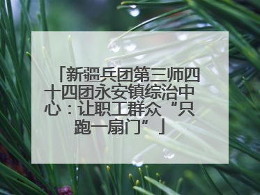 新疆兵团第三师四十四团永安镇综治中心：让职工群众“只跑一扇门”