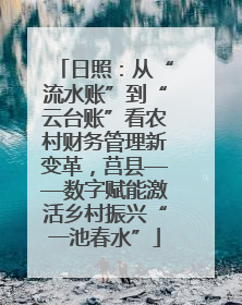 日照：从“流水账”到“云台账”看农村财务管理新变革，莒县——数字赋能激活乡村振兴“一池春水”
