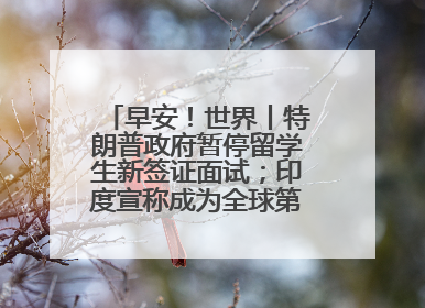 早安！世界丨特朗普政府暂停留学生新签证面试；印度宣称成为全球第四大经济体