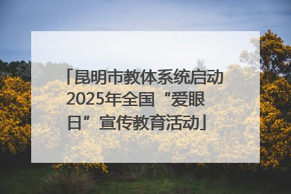 昆明市教体系统启动2025年全国“爱眼日”宣传教育活动
