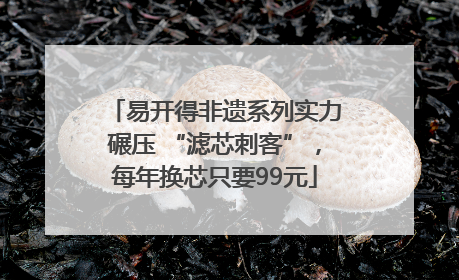 易开得非遗系列实力碾压 “滤芯刺客”，每年换芯只要99元