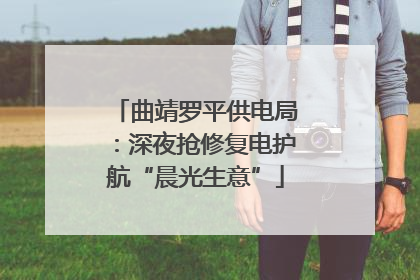 曲靖罗平供电局：深夜抢修复电护航“晨光生意”
