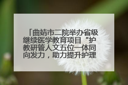 曲靖市二院举办省级继续医学教育项目“护教研管人文五位一体同向发力，助力提升护理效能学习班”