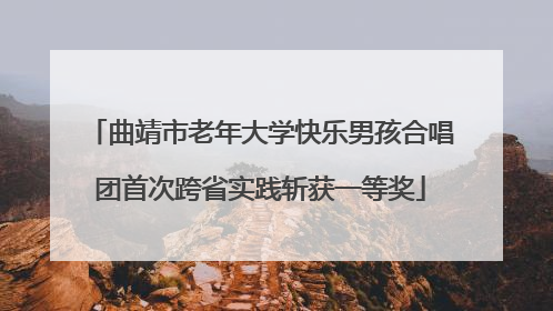曲靖市老年大学快乐男孩合唱团首次跨省实践斩获一等奖