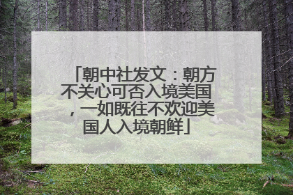 朝中社发文：朝方不关心可否入境美国，一如既往不欢迎美国人入境朝鲜