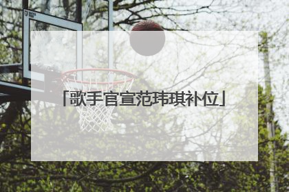 歌手官宣范玮琪补位