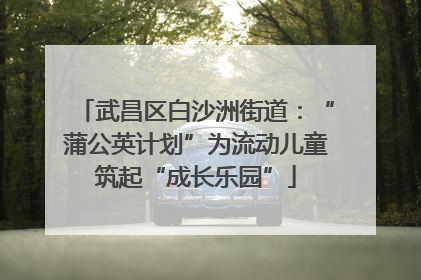武昌区白沙洲街道：“蒲公英计划”为流动儿童筑起“成长乐园”