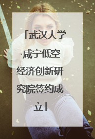 武汉大学·咸宁低空经济创新研究院签约成立