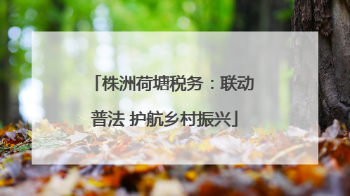株洲荷塘税务：联动普法 护航乡村振兴