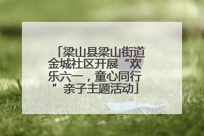 梁山县梁山街道金城社区开展“欢乐六一，童心同行”亲子主题活动