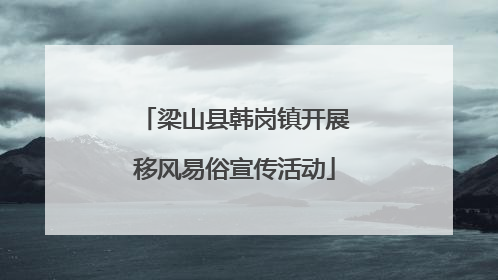 梁山县韩岗镇开展移风易俗宣传活动
