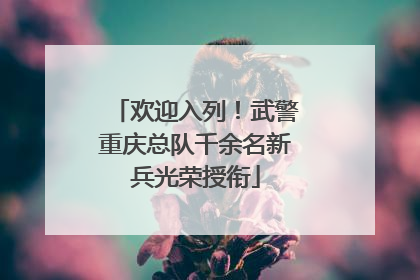 欢迎入列！武警重庆总队千余名新兵光荣授衔