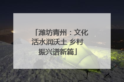 潍坊青州：文化活水润沃土 乡村振兴谱新篇