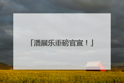 潘展乐重磅官宣！