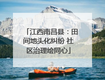 江西南昌县：田间地头化纠纷 社区治理绘同心