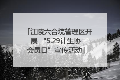 江陵六合垸管理区开展 “5.29计生协会员日”宣传活动
