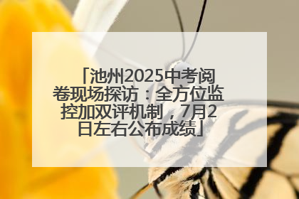 池州2025中考阅卷现场探访：全方位监控加双评机制，7月2日左右公布成绩