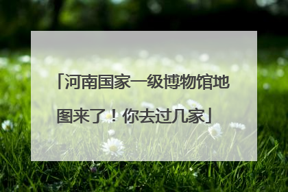 河南国家一级博物馆地图来了！你去过几家