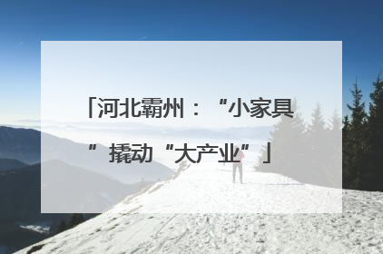 河北霸州：“小家具”撬动“大产业”