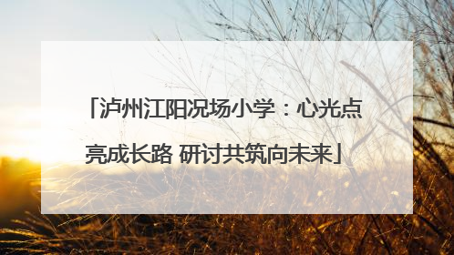 泸州江阳况场小学：心光点亮成长路 研讨共筑向未来