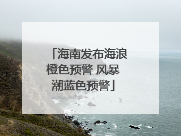 海南发布海浪橙色预警 风暴潮蓝色预警