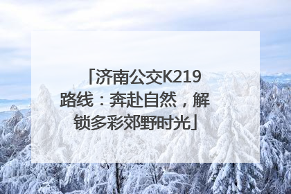 济南公交K219路线：奔赴自然，解锁多彩郊野时光