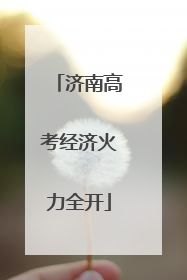 济南高考经济火力全开