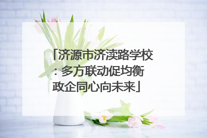 济源市济渎路学校：多方联动促均衡 政企同心向未来
