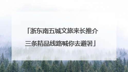 浙东南五城文旅来长推介 三条精品线路喊你去避暑