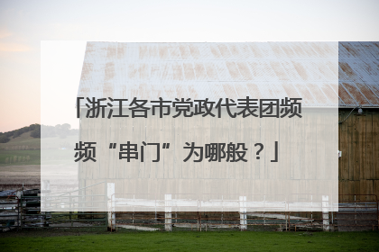 浙江各市党政代表团频频“串门”为哪般？