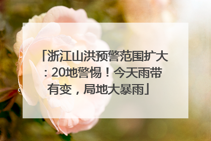 浙江山洪预警范围扩大：20地警惕！今天雨带有变，局地大暴雨