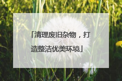 清理废旧杂物，打造整洁优美环境