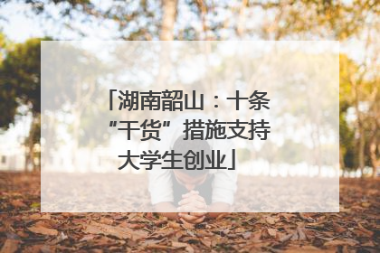 湖南韶山：十条“干货”措施支持大学生创业
