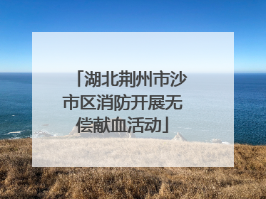 湖北荆州市沙市区消防开展无偿献血活动