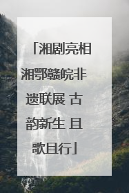 湘剧亮相湘鄂赣皖非遗联展 古韵新生 且歌且行