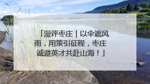 漫评枣庄｜以伞遮风雨，用策引征程，枣庄诚邀英才共赴山海！