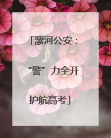 漯河公安：“警”力全开 护航高考