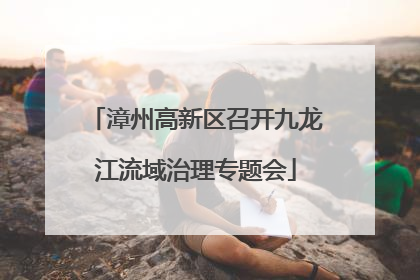漳州高新区召开九龙江流域治理专题会