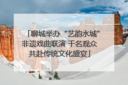 聊城举办“艺韵水城”非遗戏曲联演 千名观众共赴传统文化盛宴
