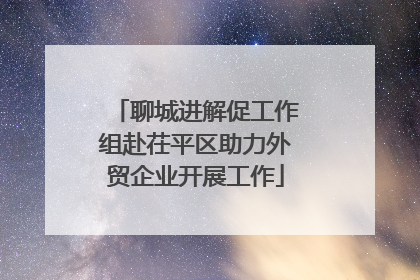 聊城进解促工作组赴茌平区助力外贸企业开展工作