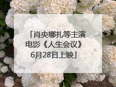 肖央娜扎等主演电影《人生会议》6月28日上映