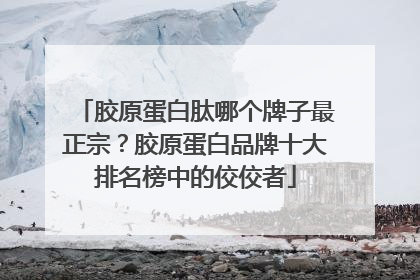 胶原蛋白肽哪个牌子最正宗？胶原蛋白品牌十大排名榜中的佼佼者