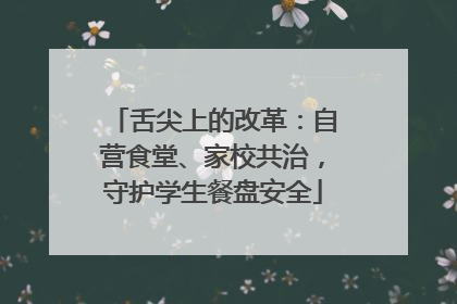 舌尖上的改革：自营食堂、家校共治，守护学生餐盘安全