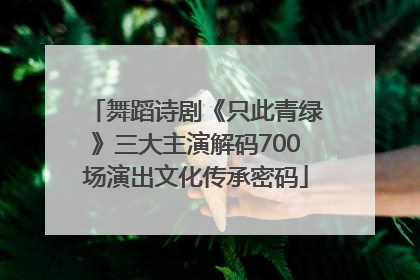舞蹈诗剧《只此青绿》三大主演解码700场演出文化传承密码