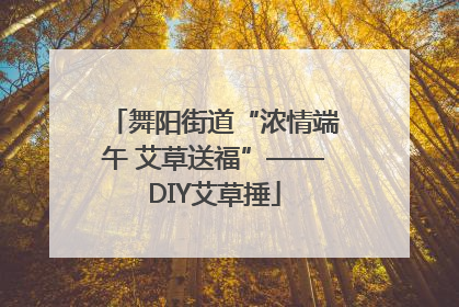 舞阳街道“浓情端午 艾草送福”——DIY艾草捶