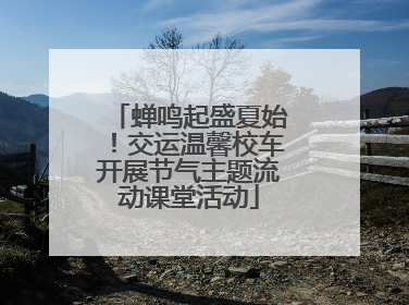 蝉鸣起盛夏始！交运温馨校车开展节气主题流动课堂活动